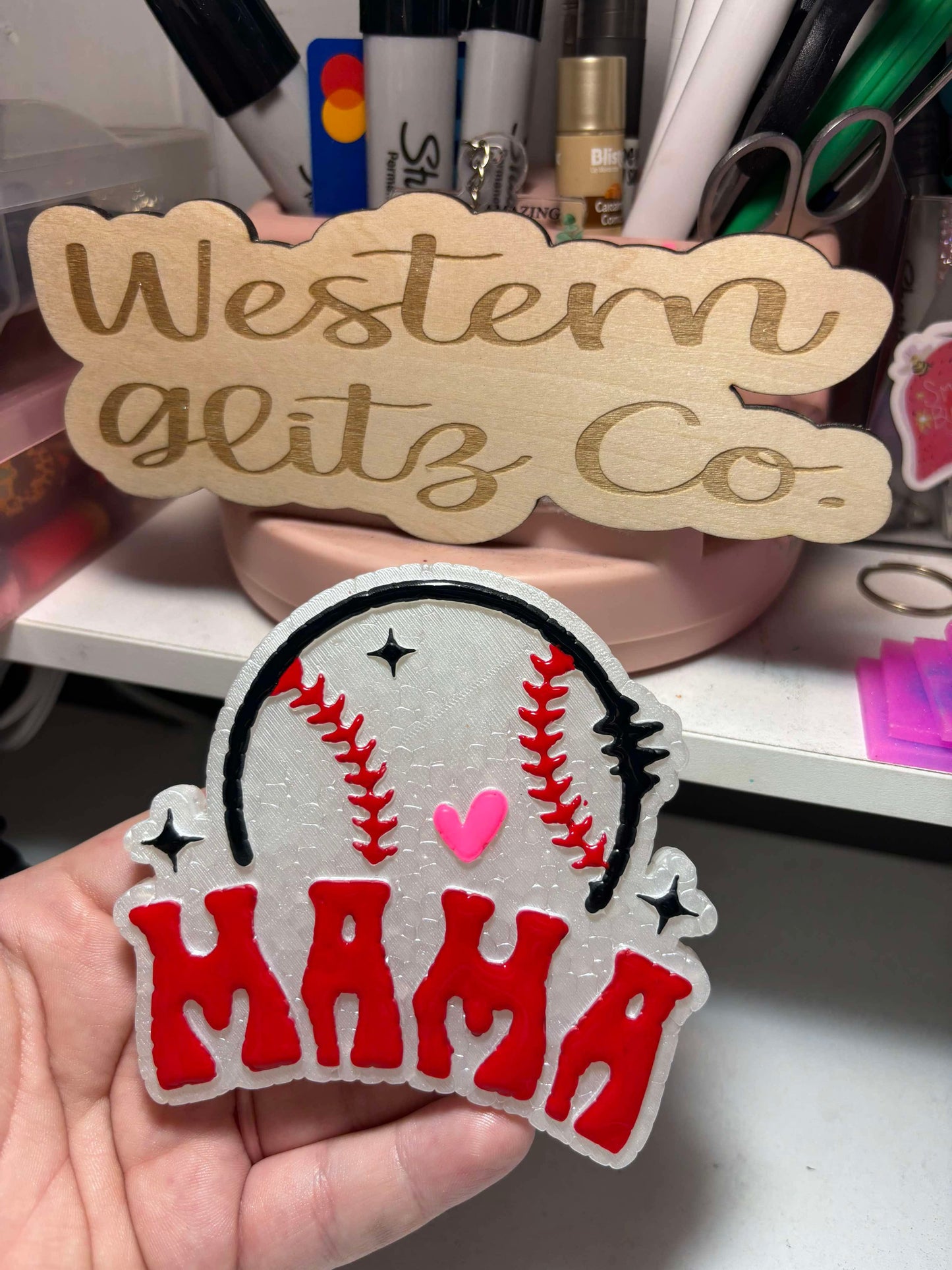 Baseball/Softball Mama Freshie Mold