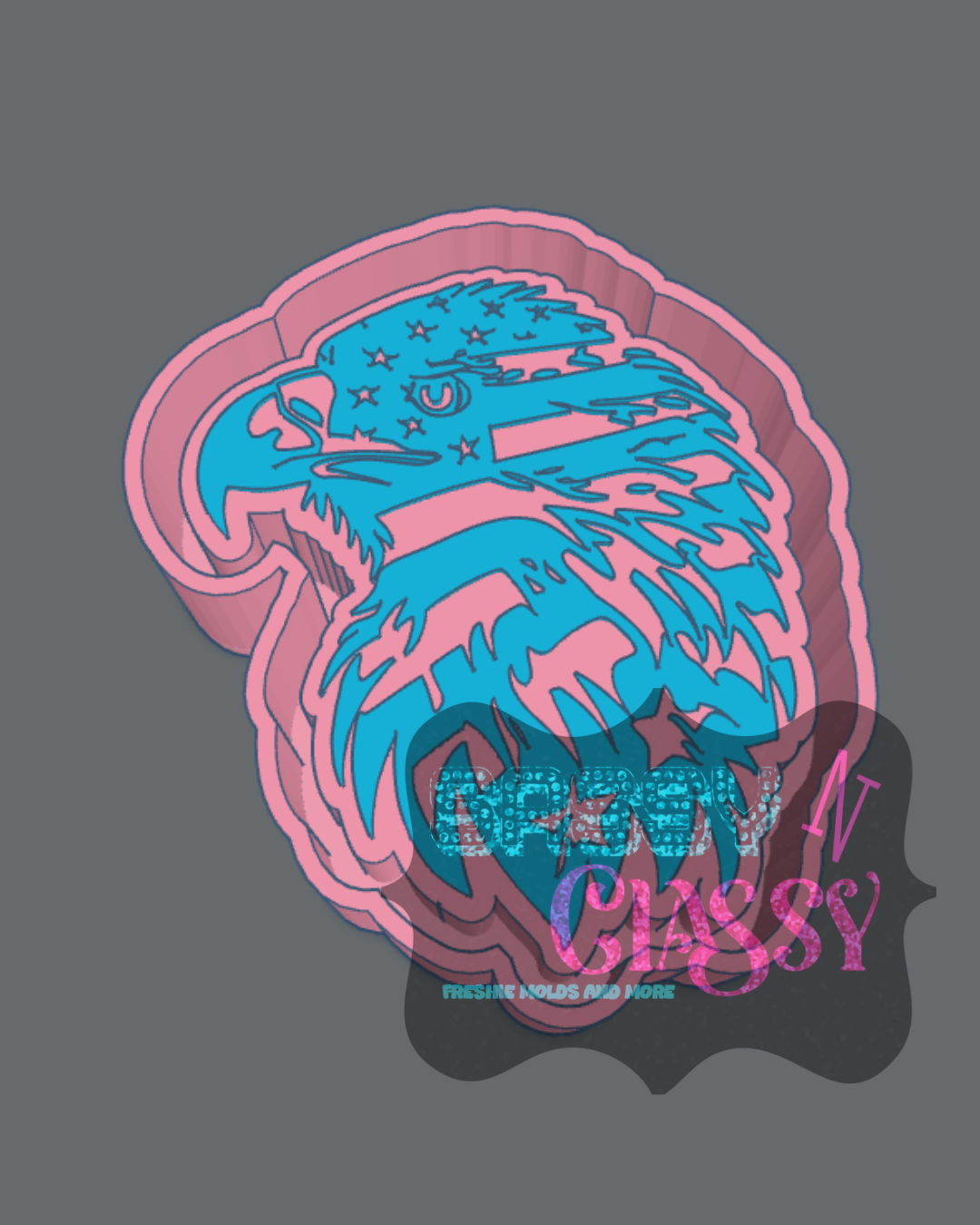 Patriotic Eagle Freshie Mold