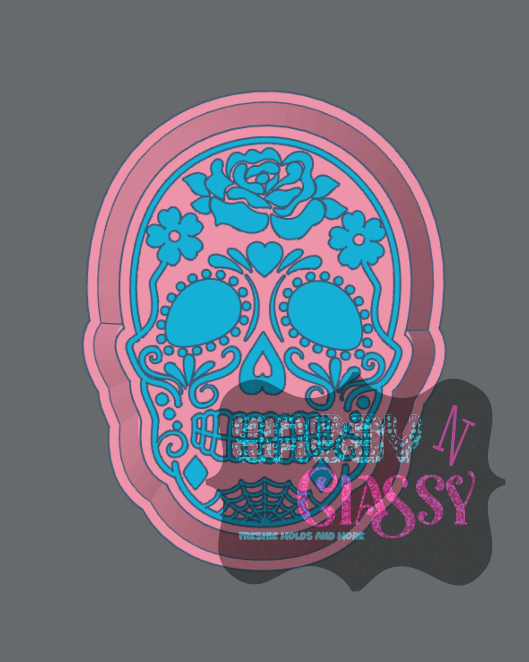 Sugar Skull 2 Freshie Mold