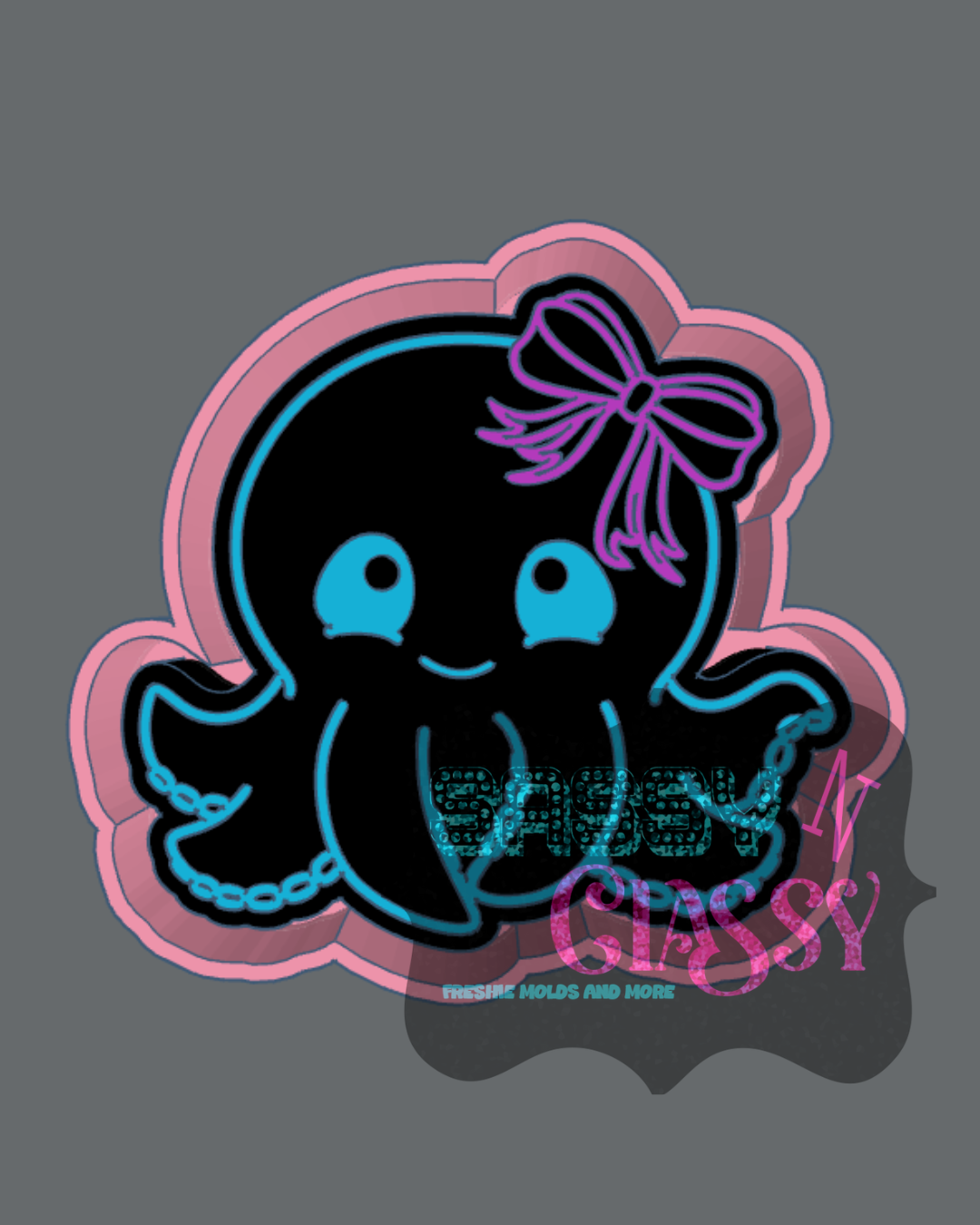 Octopus with Bow Freshie Mold