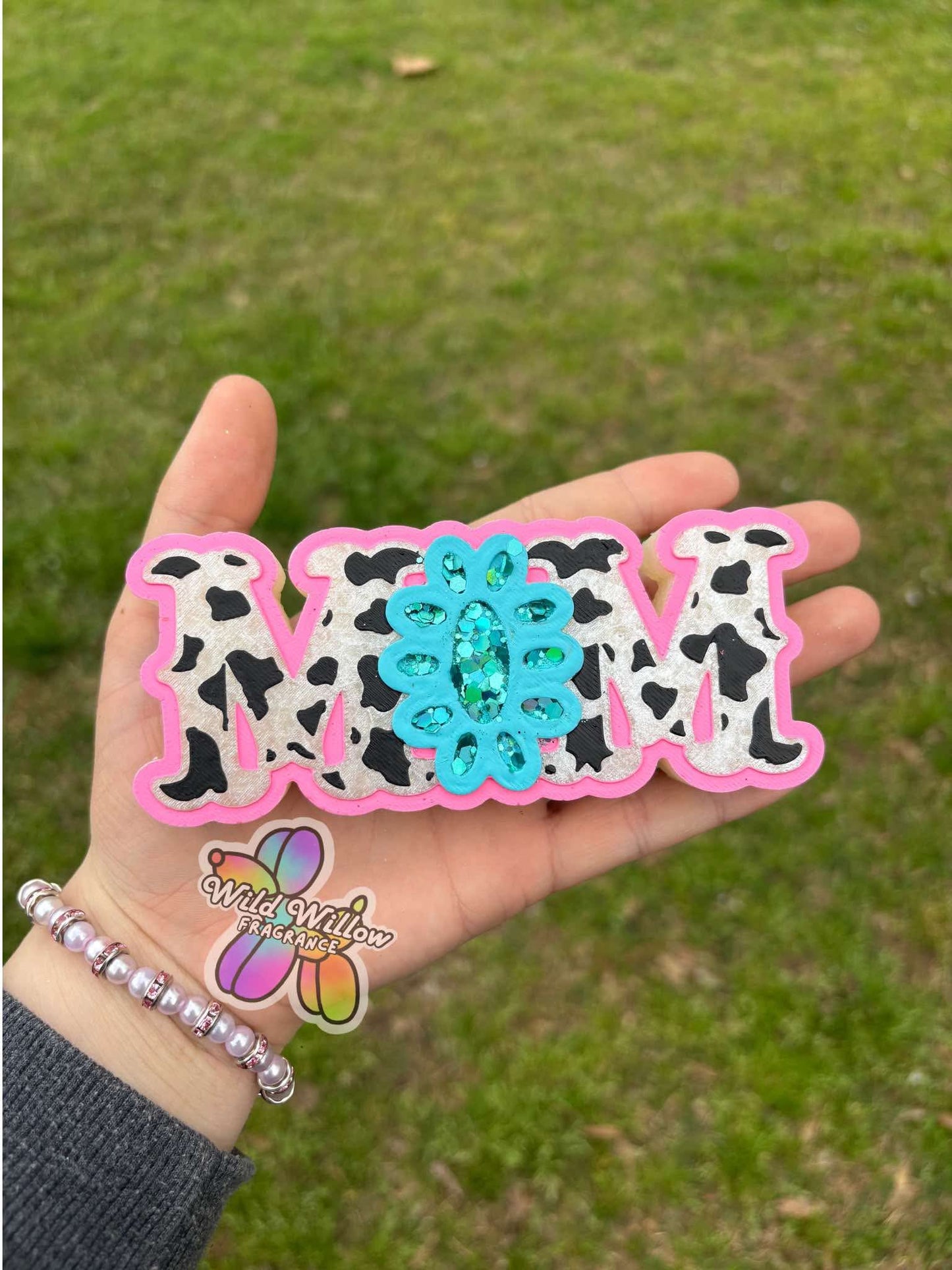 Cow Print Mom with Concho Freshie Mold