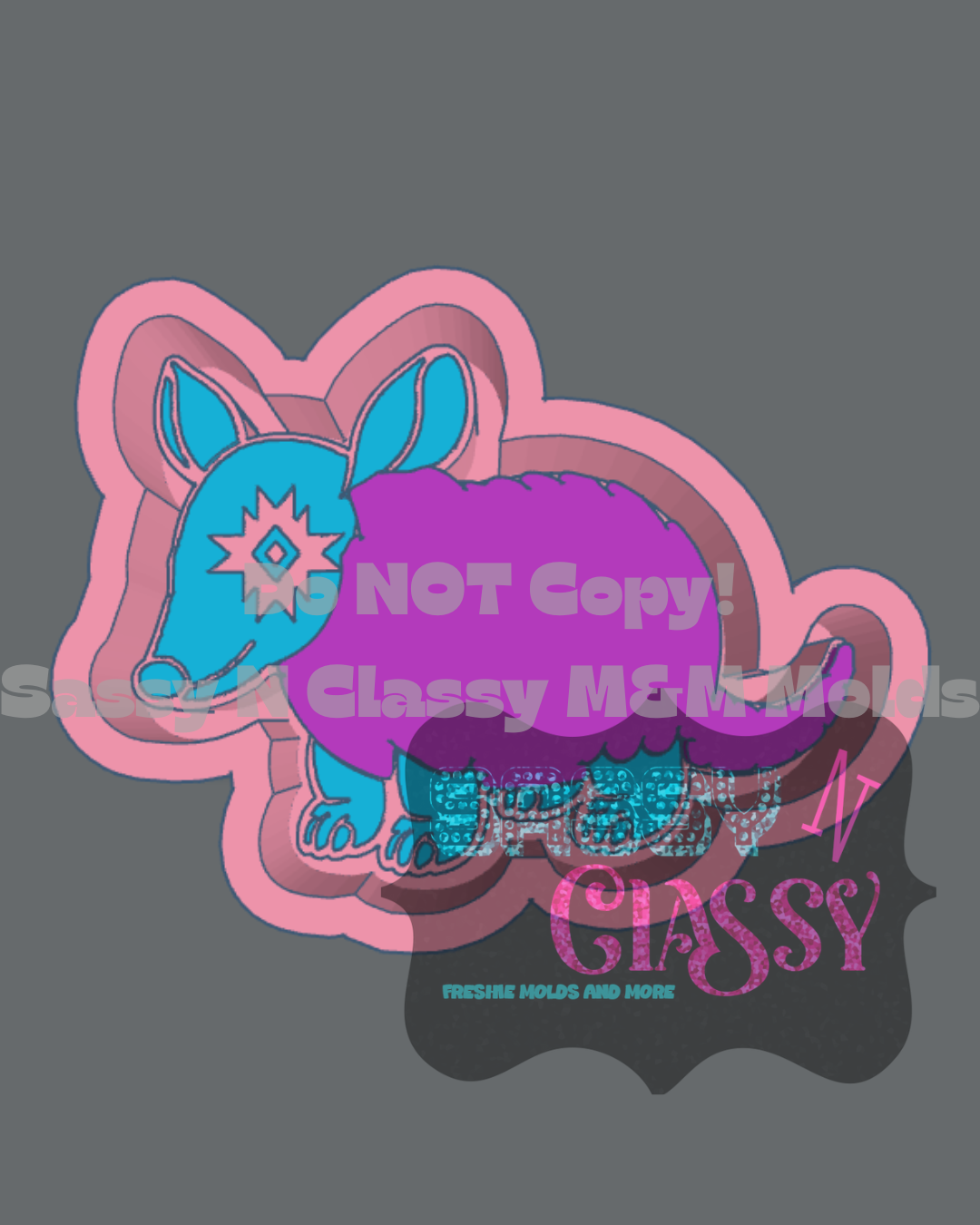 Medium Armadillo Insert SVG