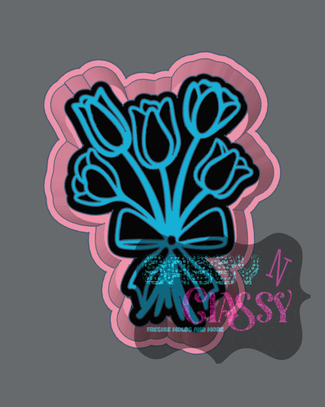 Tulips with Bow Freshie Mold