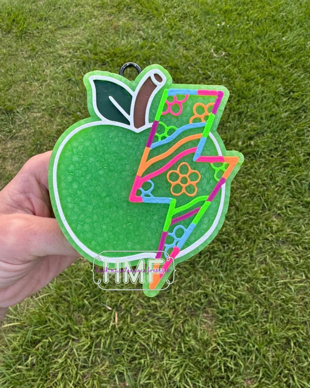 Apple with Groovy Bolt Freshie Mold