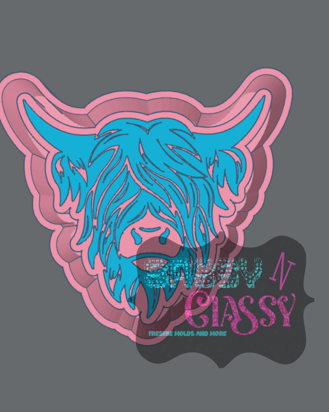 Highland Head Freshie Mold