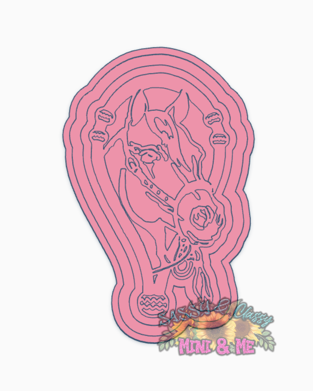 Horse in Bosal Freshie Mold