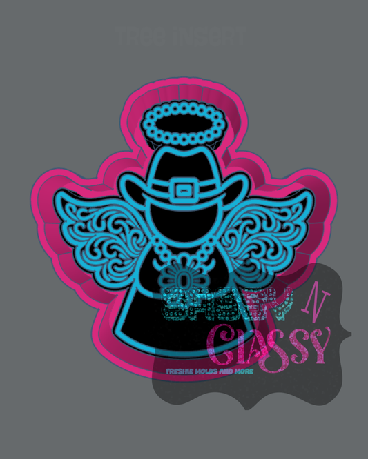 Western Wooden Angel Freshie Mold