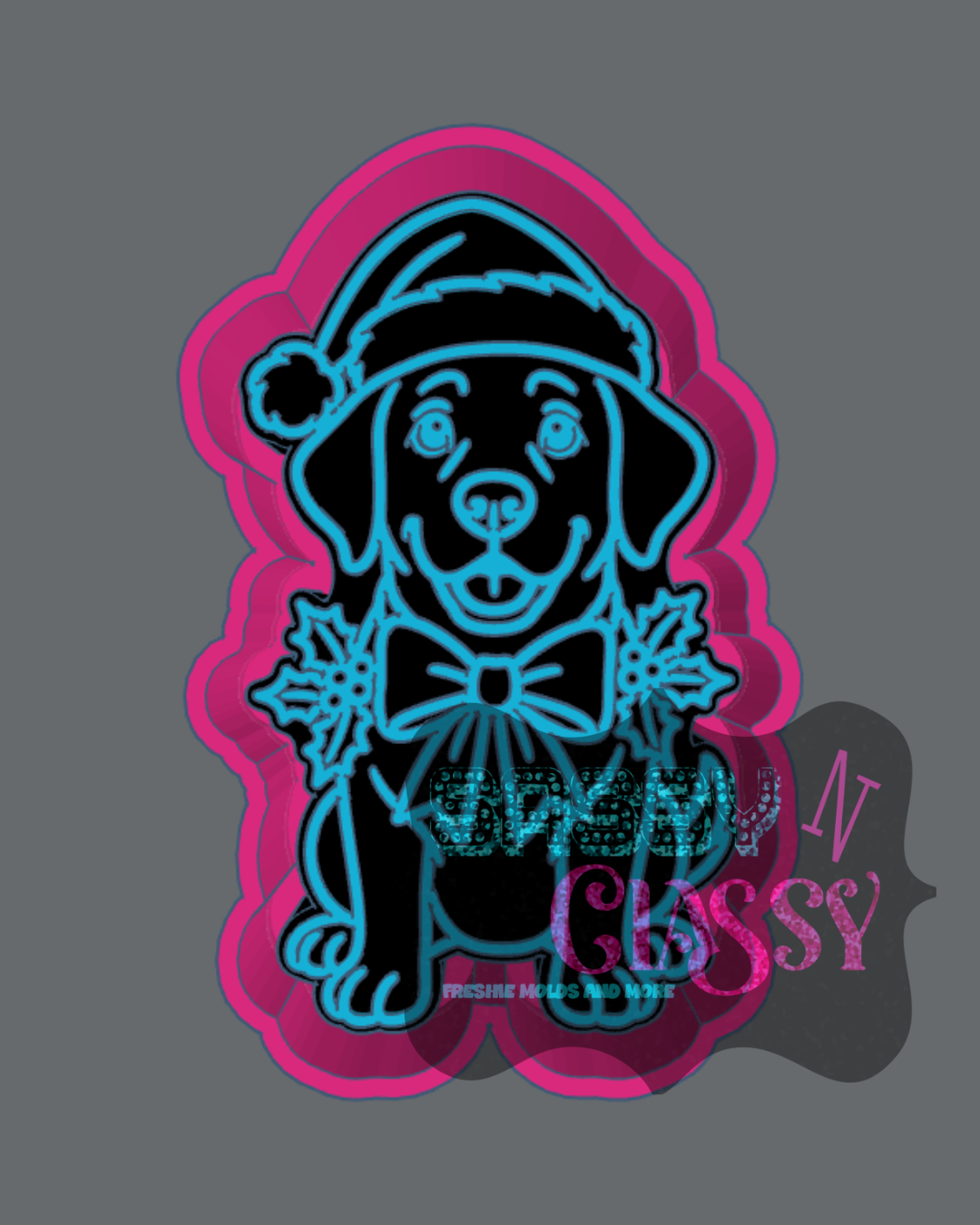 Christmas Dog Freshie Mold