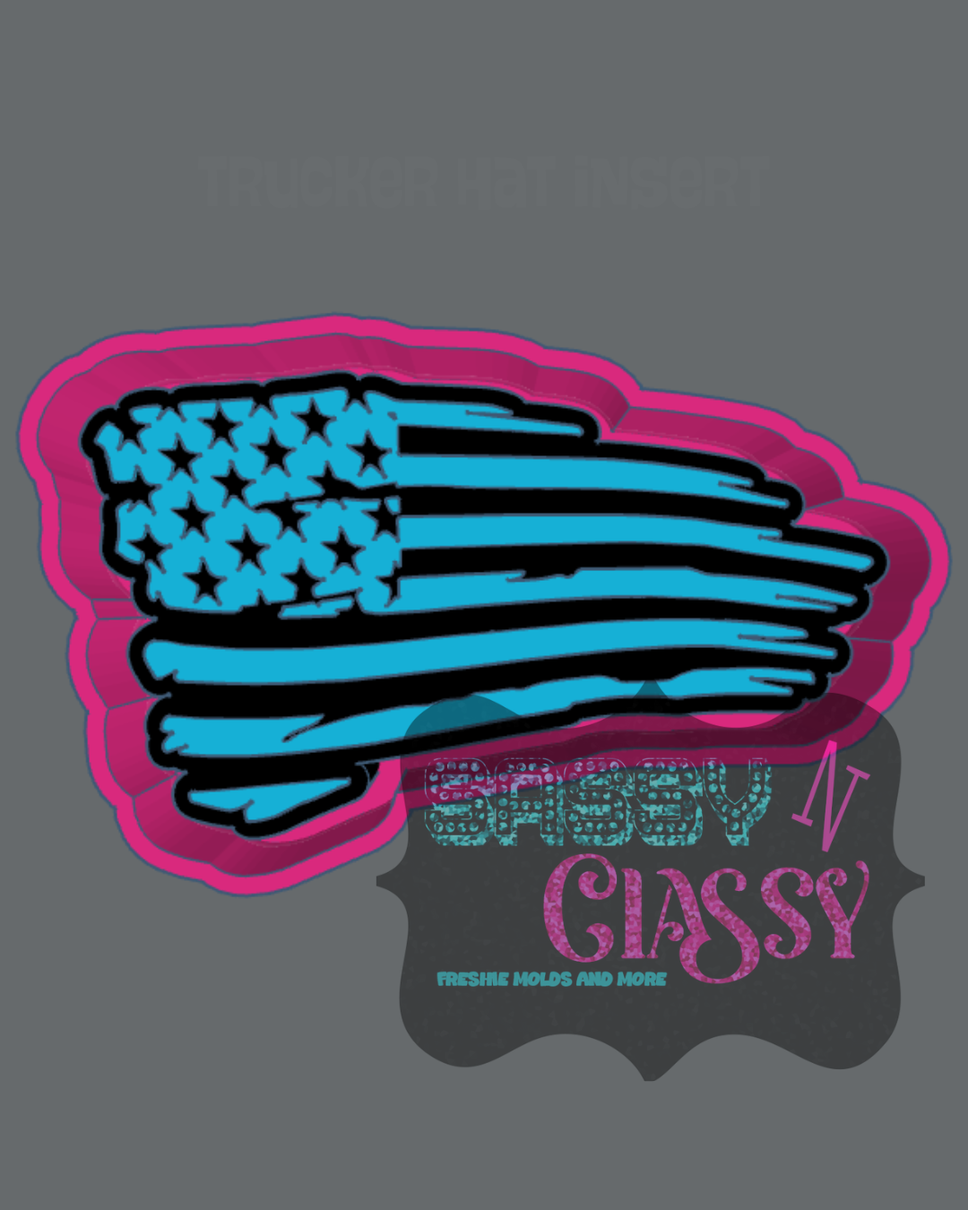 Distressed Flag Freshie Mold