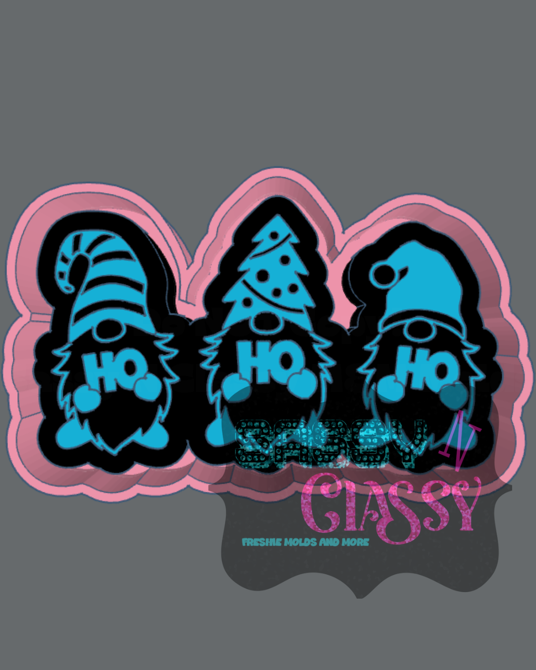 Ho Ho Ho Gnomes Freshie Mold