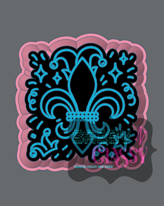 Mardi Gras Fleur De Lis Freshie Mold