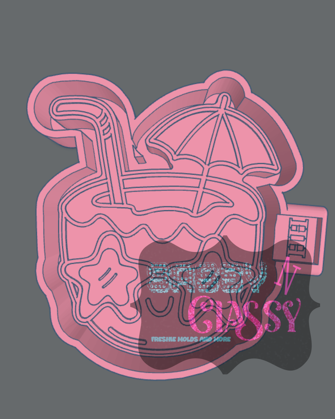 Cutie Coconut Drink Freshie Mold HOUSING