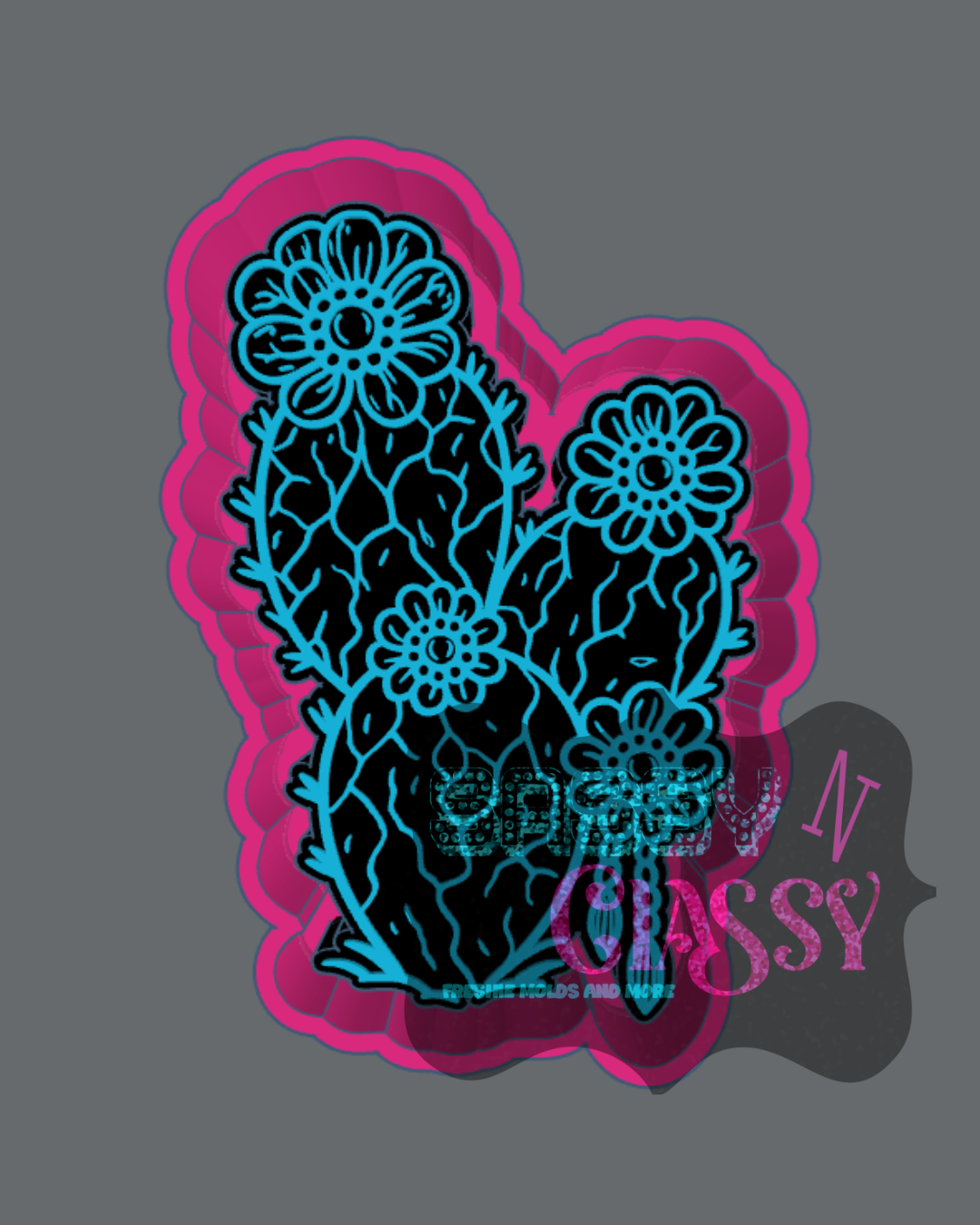 Cactus Blossom Freshie Mold