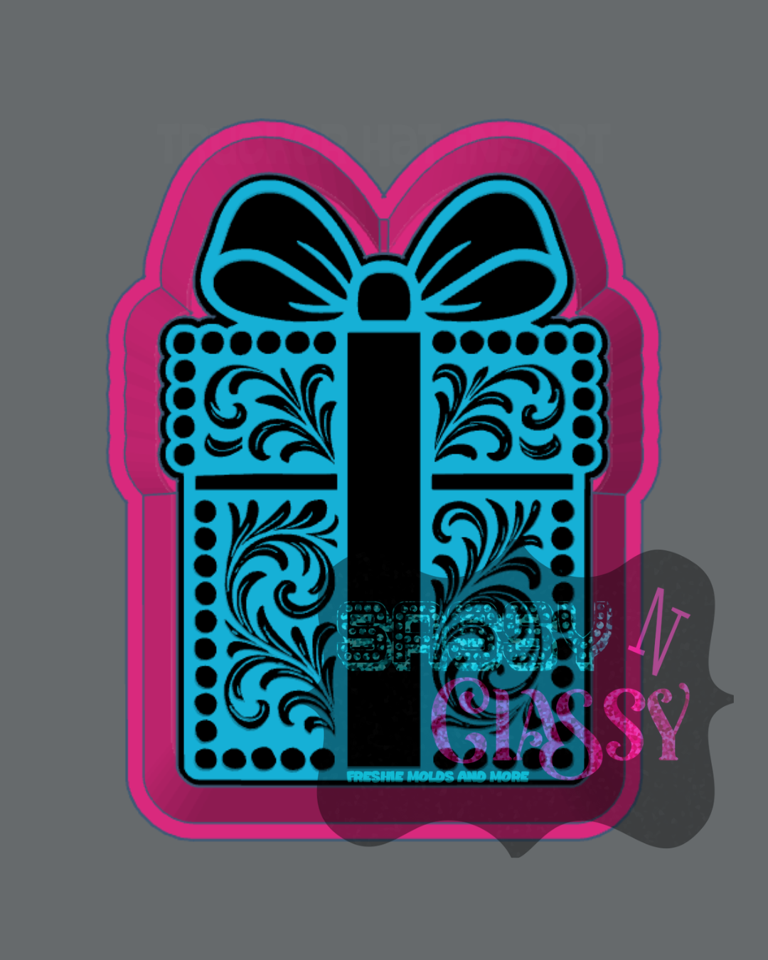 Tooled and Jeweled Gift Box Freshie Mold