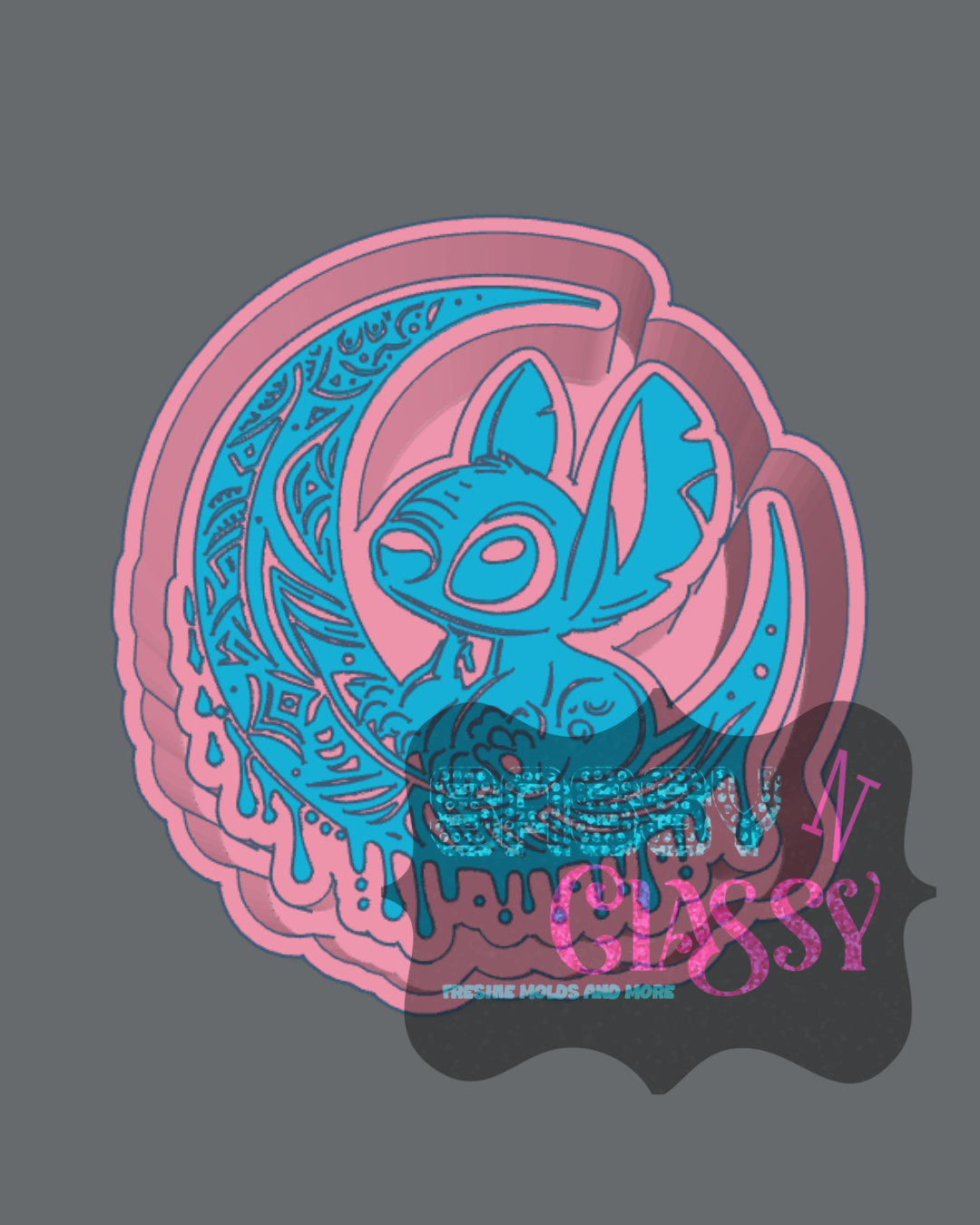 Alien Dog Mandala Freshie Mold HOUSING