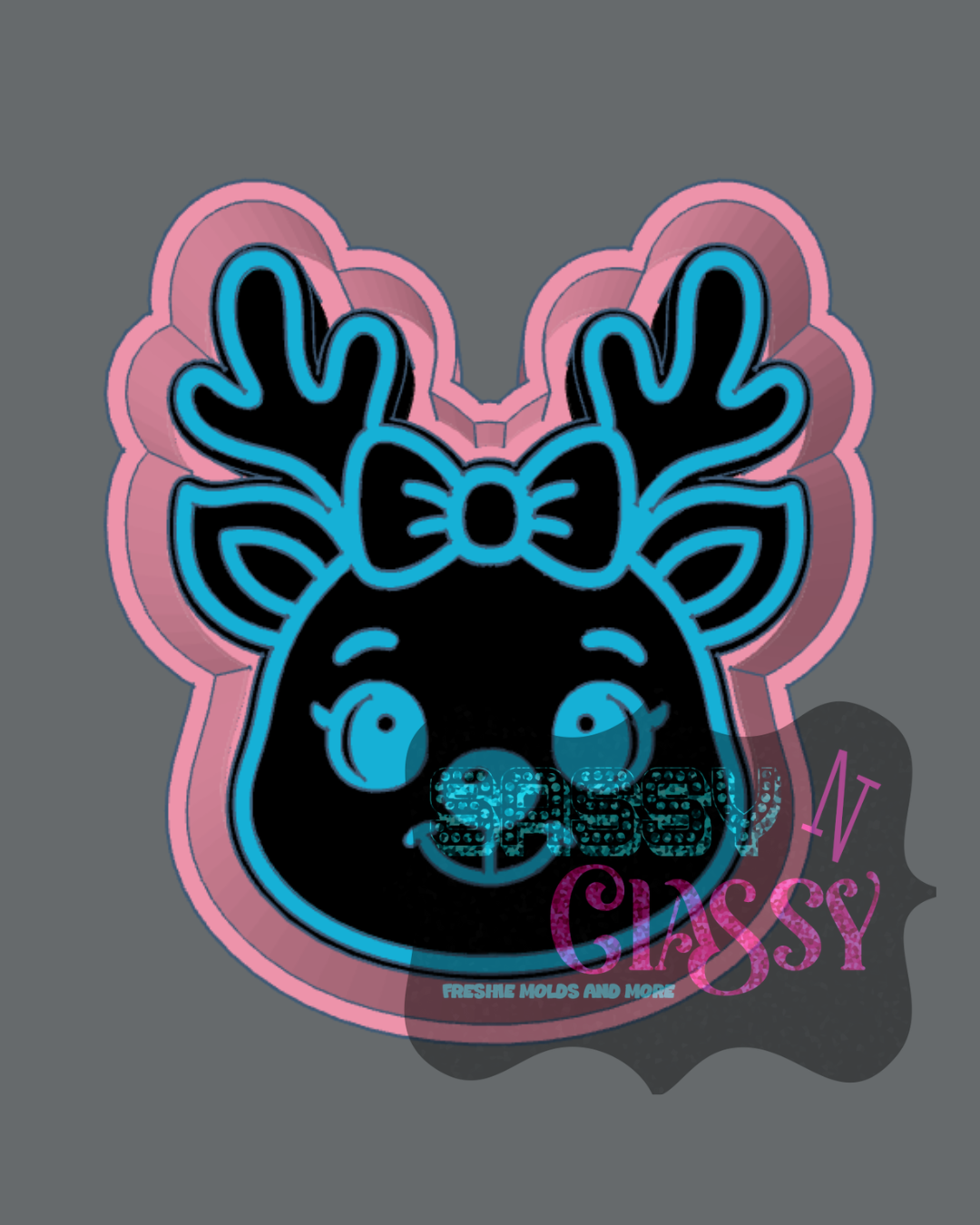 Girlie Reindeer Freshie Mold