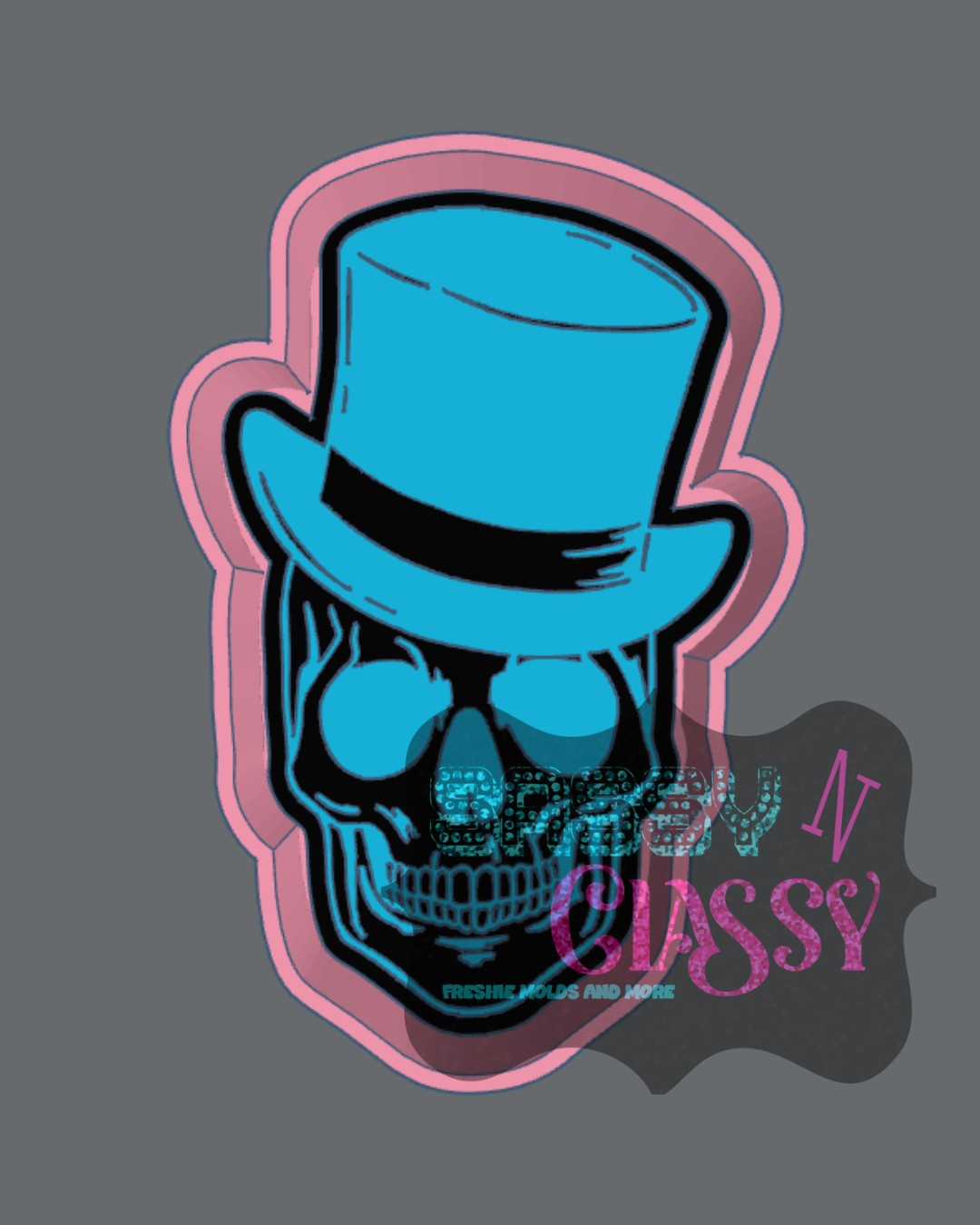 Top Hat Skull Freshie Mold