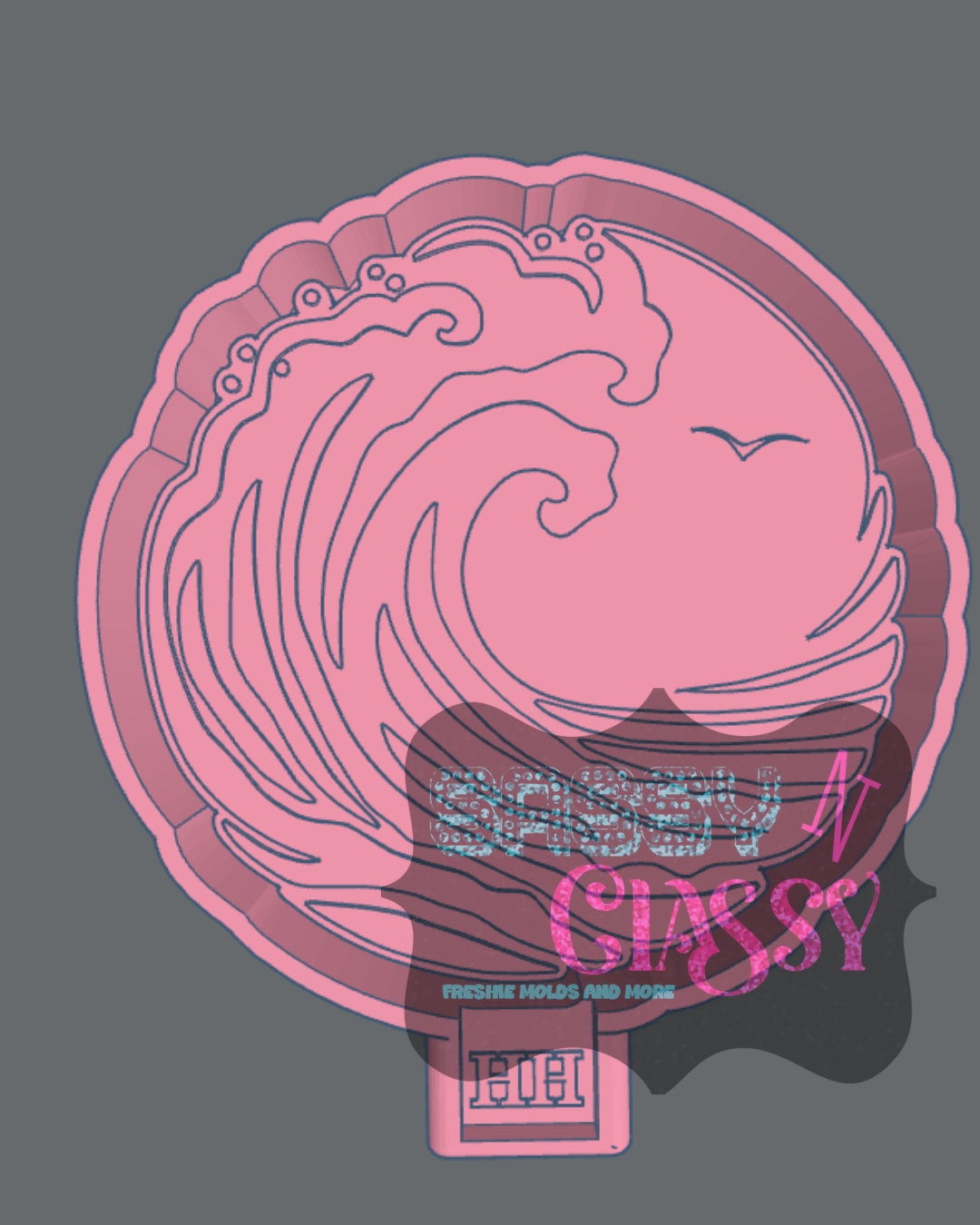 Ocean Waves Freshie Mold HOUSING