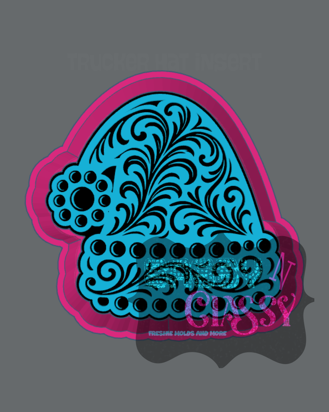 Tooled and Jeweled Santa Hat Freshie Mold