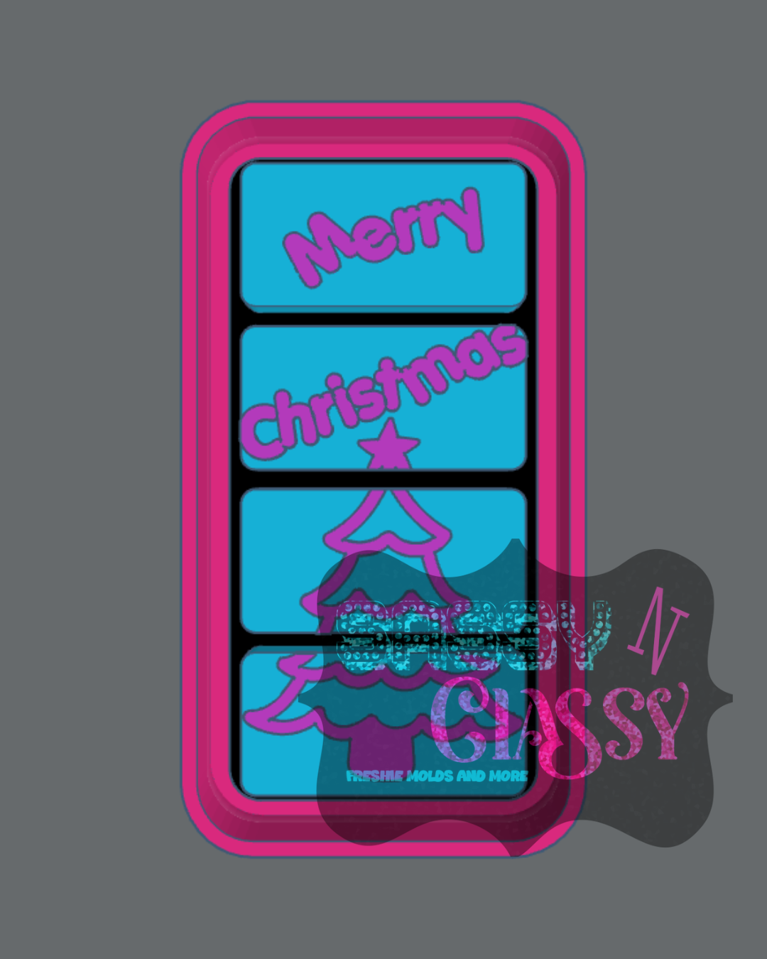 Merry Christmas Snap Bar Mold