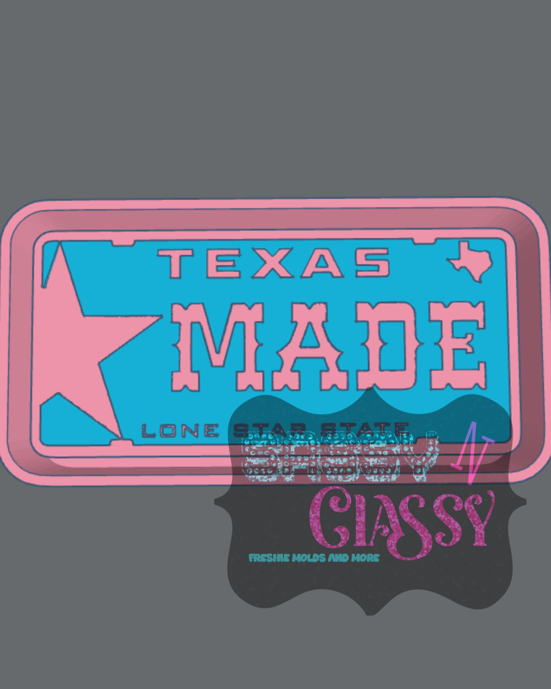 Texas Made License Plate Freshie Mold