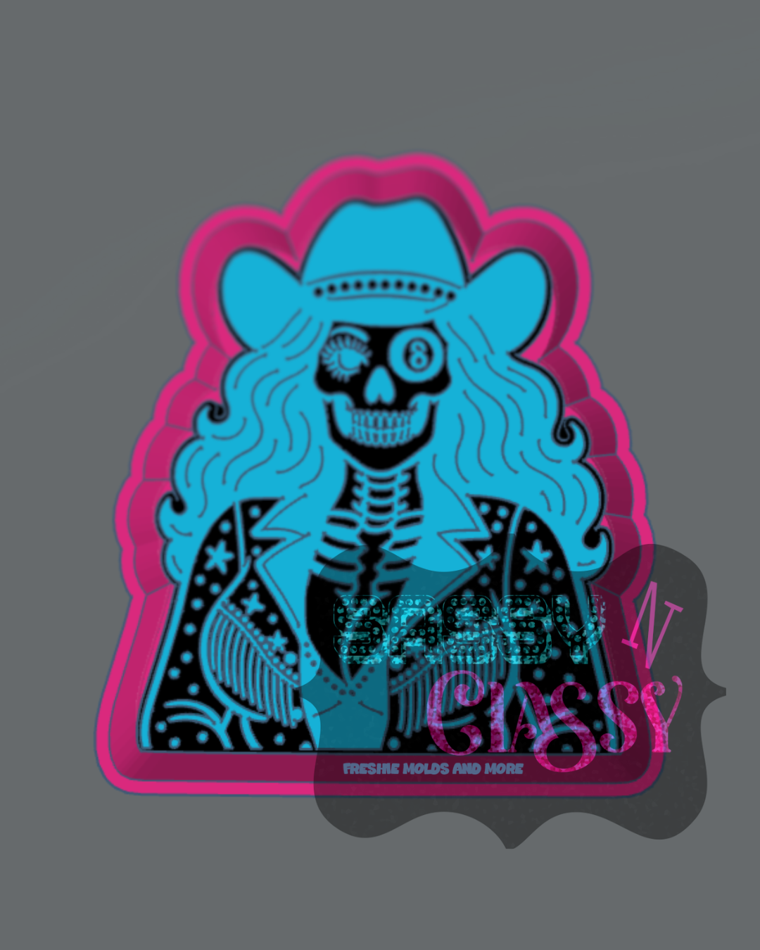 SNC Exclusive Skeleton Cowgirl Freshie Mold