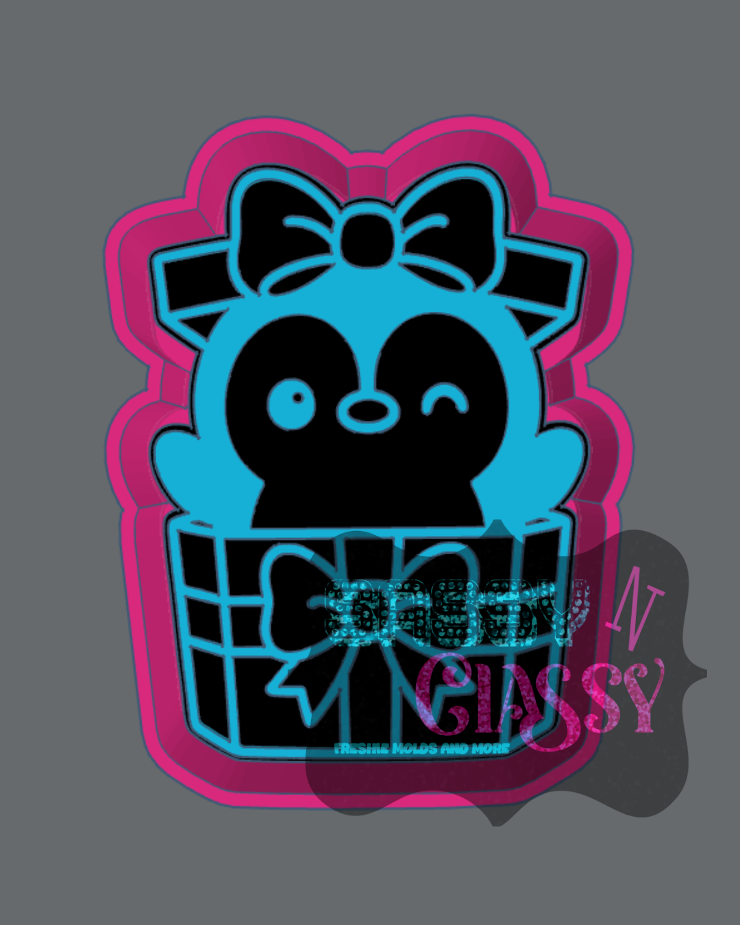 Penguin Present Freshie Mold