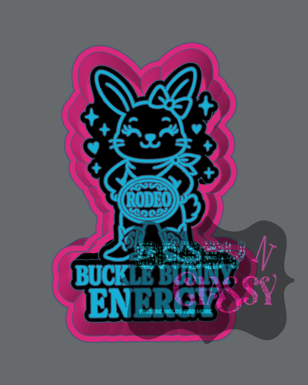 Buckle Bunny Energy Freshie Mold