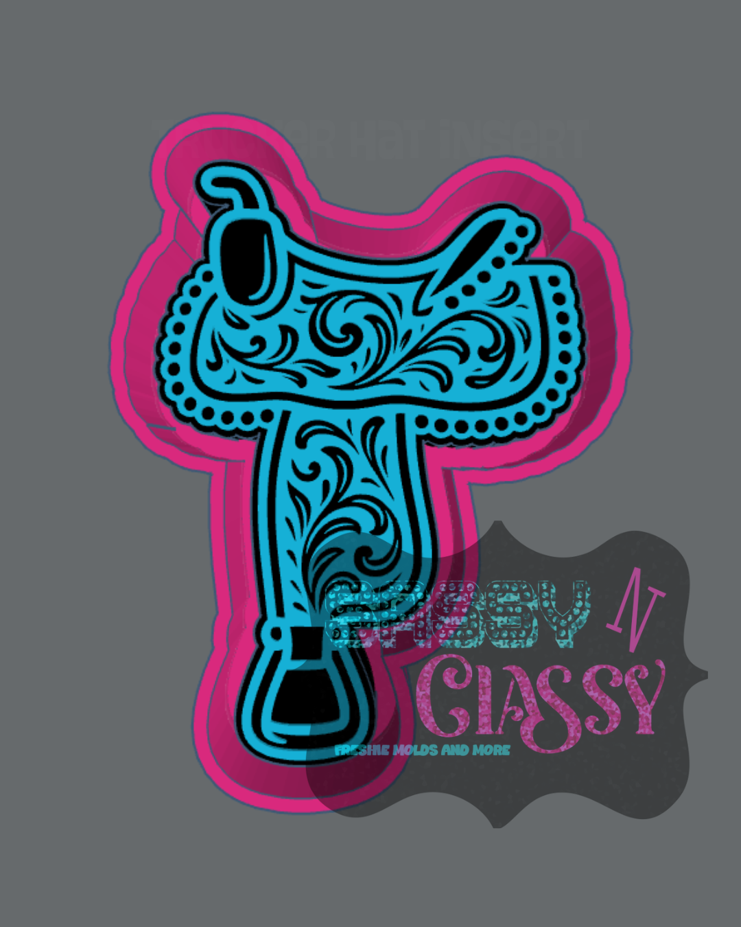 Tooled and Jeweled Saddle Freshie Mold