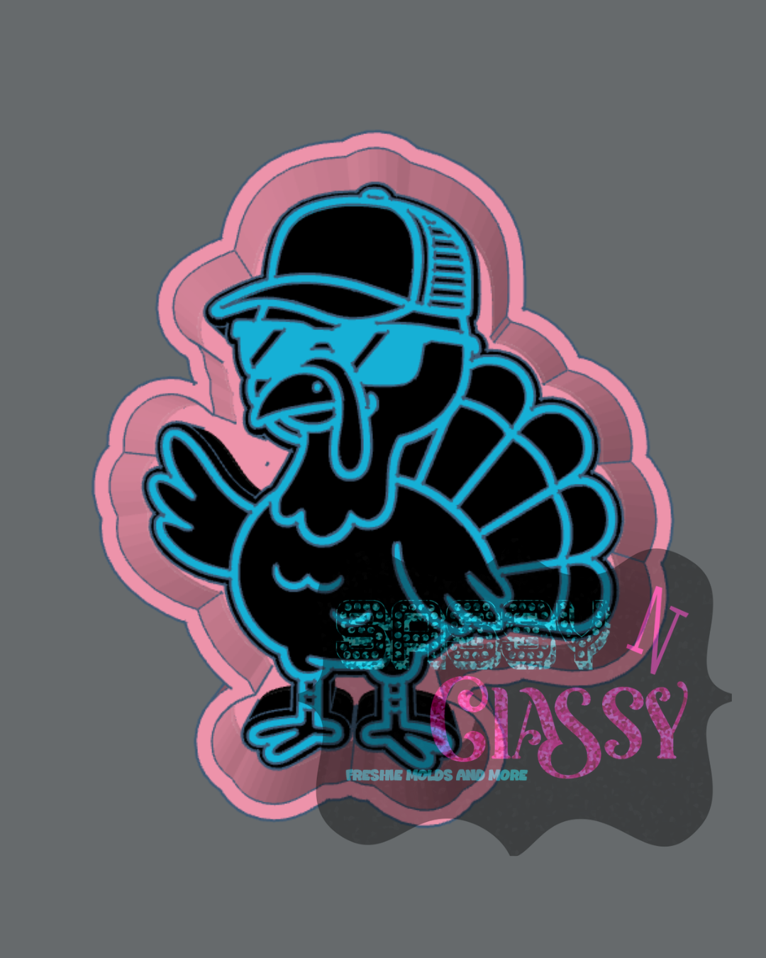 Trucker Hat Turkey Freshie Mold