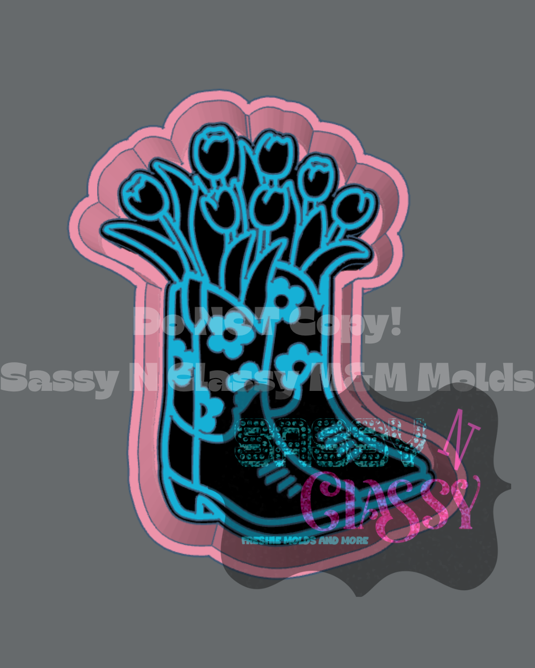 Flower Boots Freshie Mold