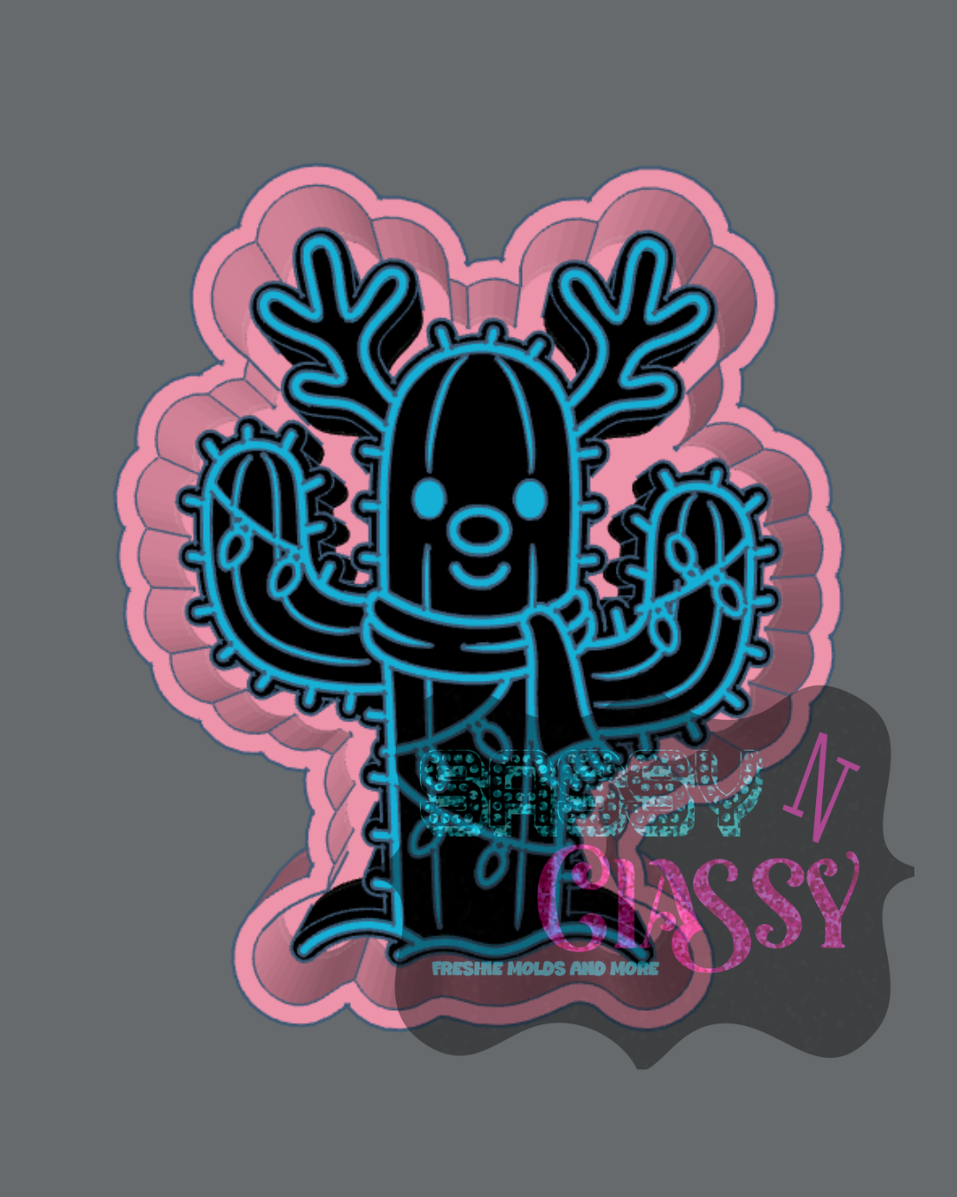 Cactus Reindeer Freshie Mold