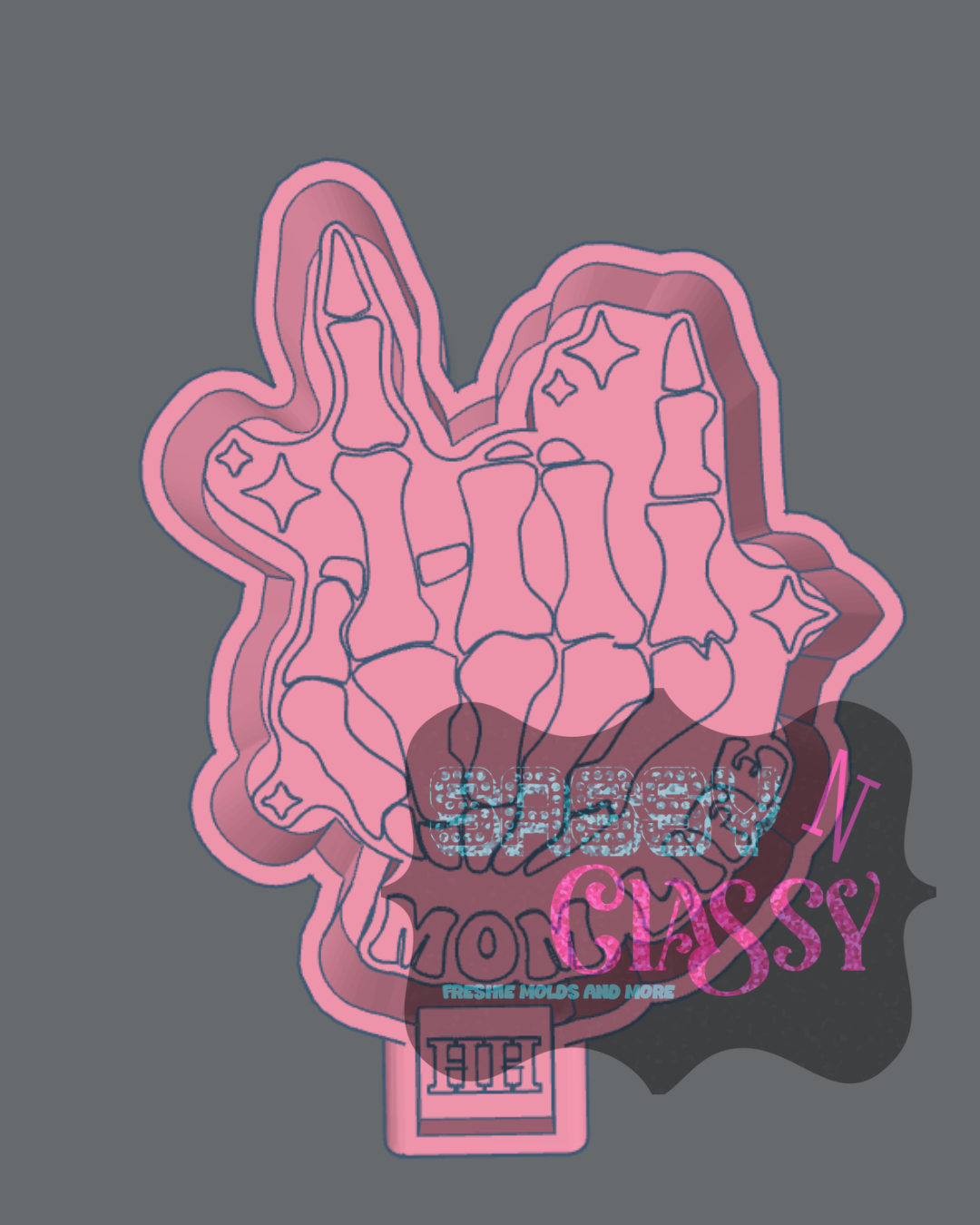 Mom Life Skeleton Freshie Mold HOUSING