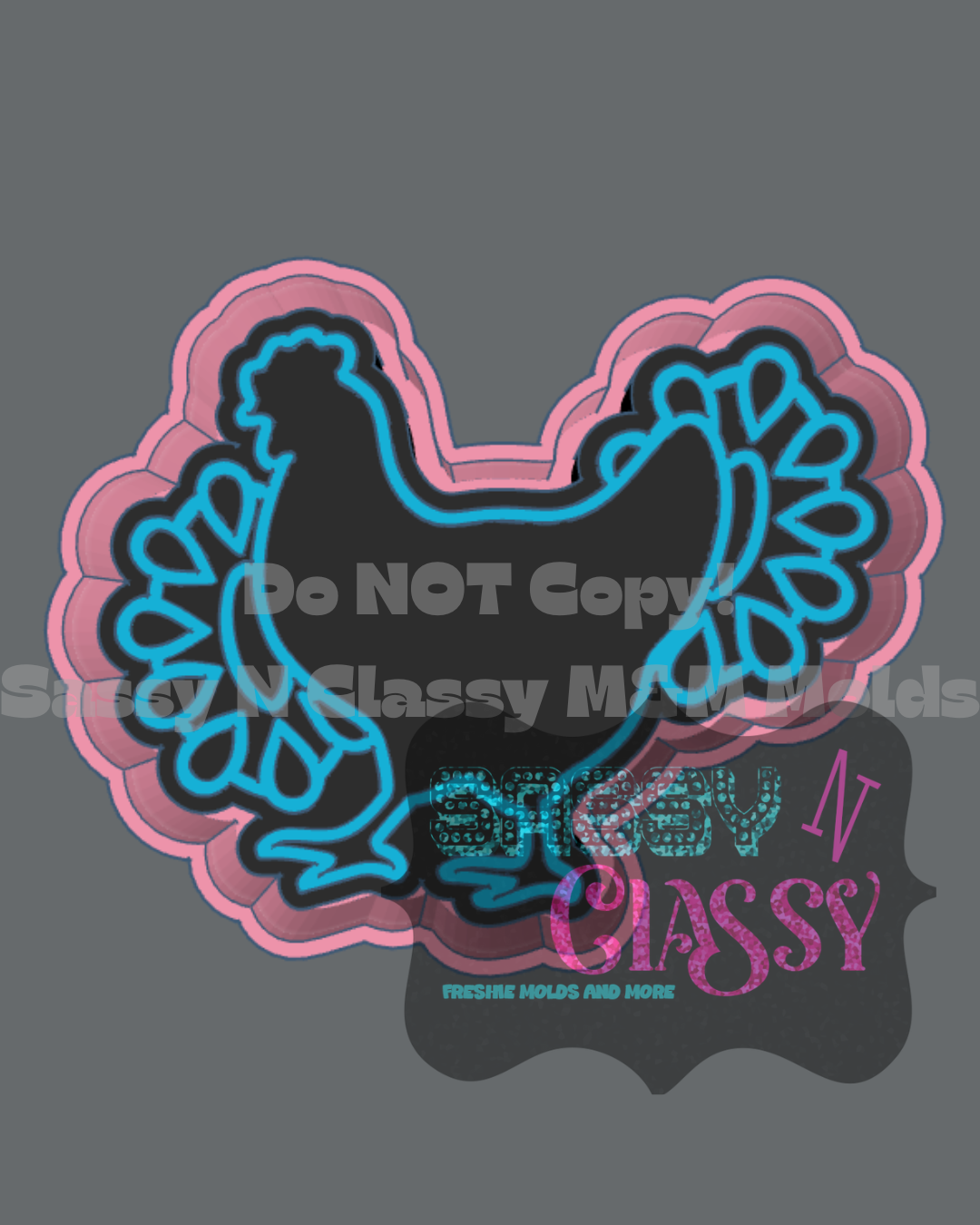 Chicken with Conchos Freshie Mold