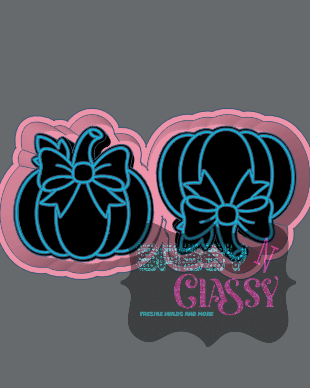 Pumpkin with Bow Vent Freshie Mold