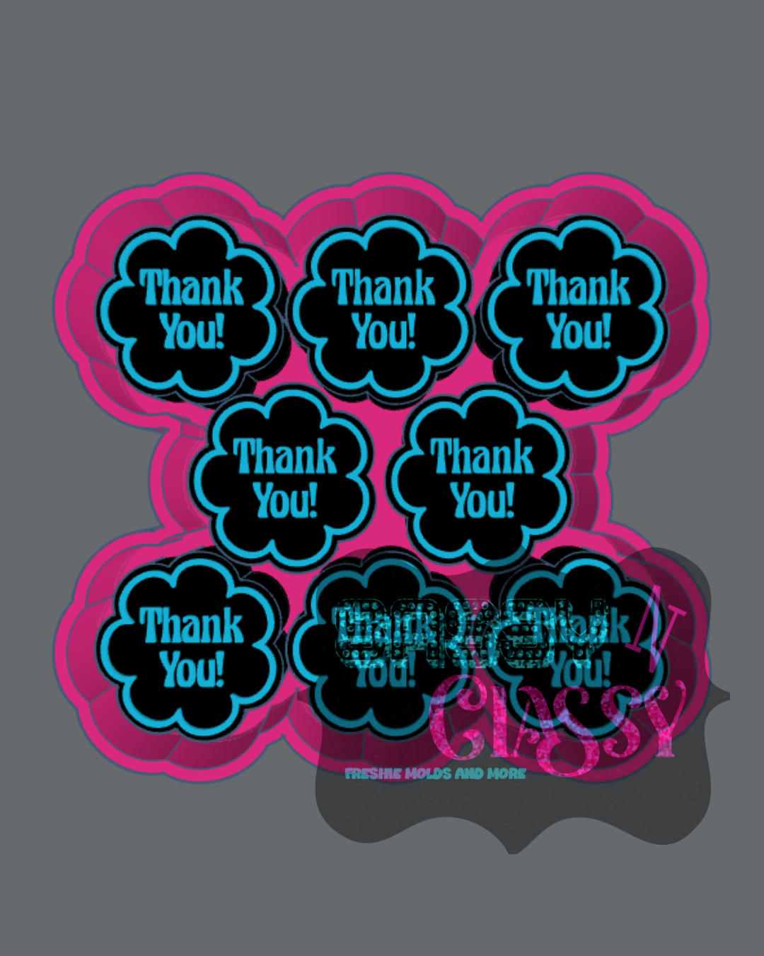 Thank You Flower Sample Tray/Wax Melt Mold