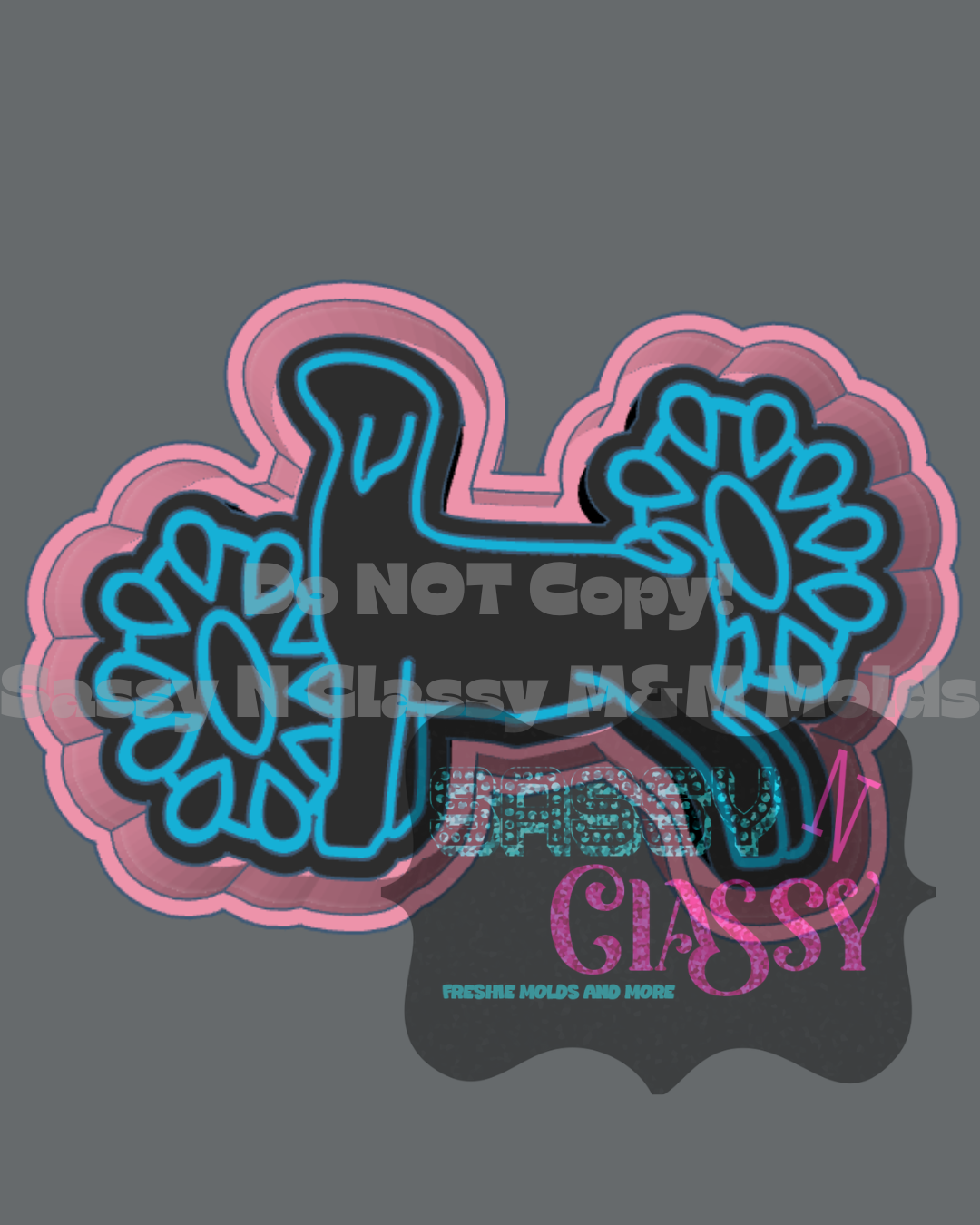 Goat with Conchos Freshie Mold