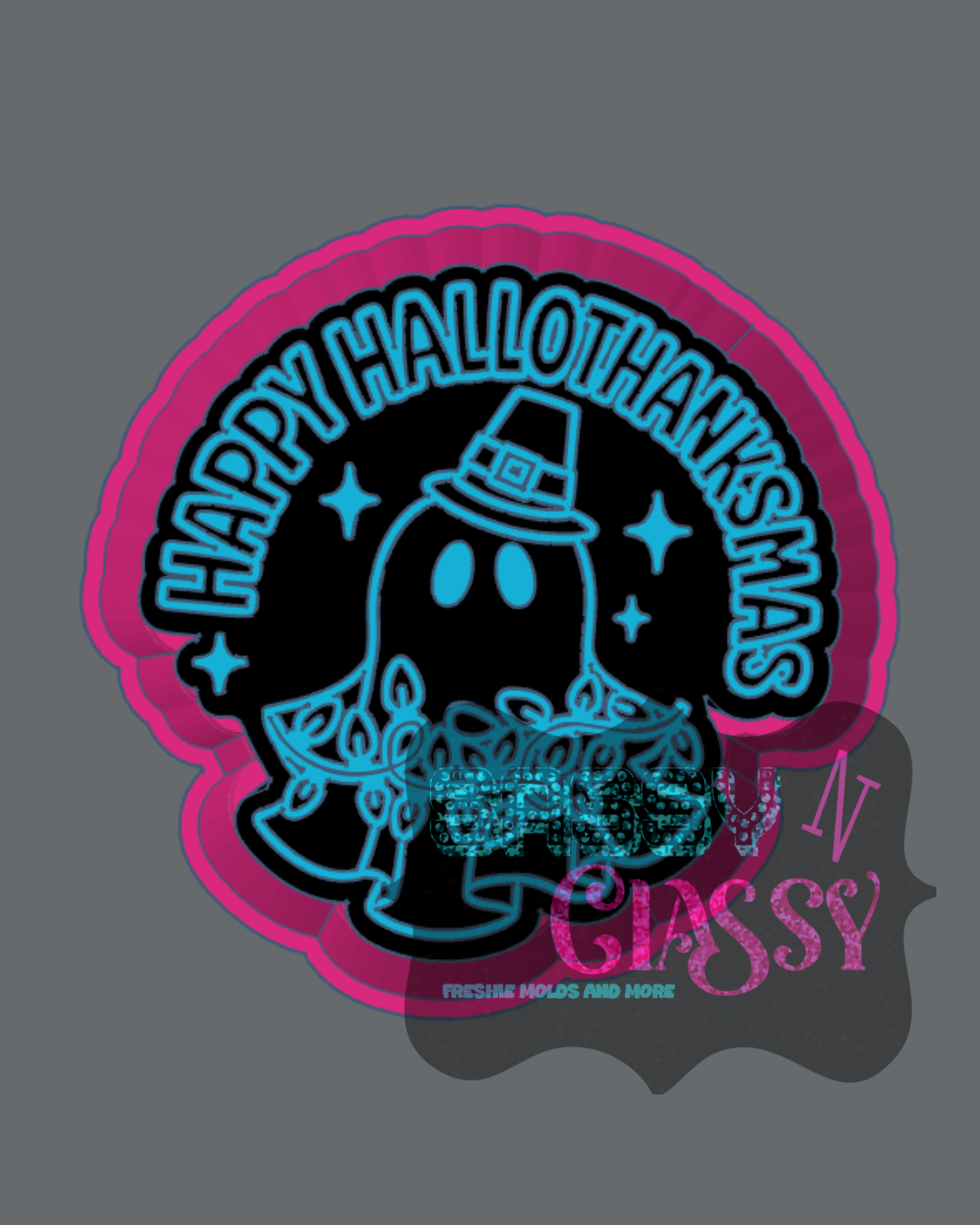 Happy Hallothanksmas Freshie Mold