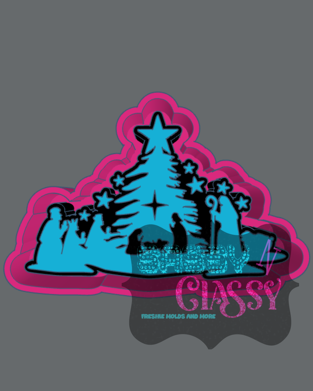 Tree Nativity Freshie Mold