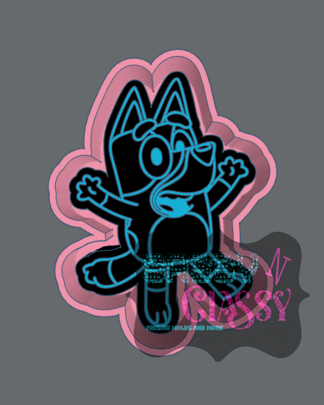 Blue Dog Freshie Mold