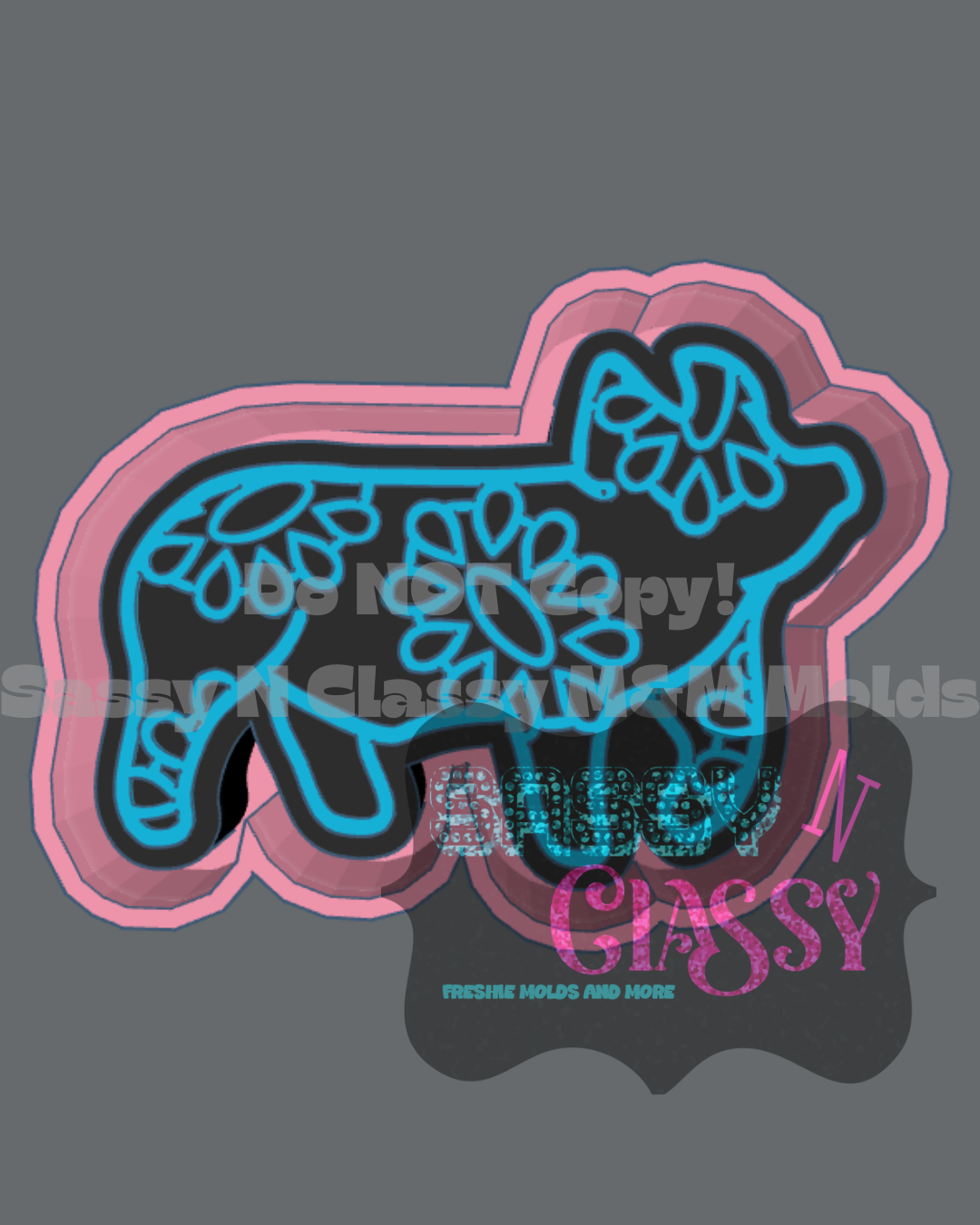 Concho Pig Freshie Mold