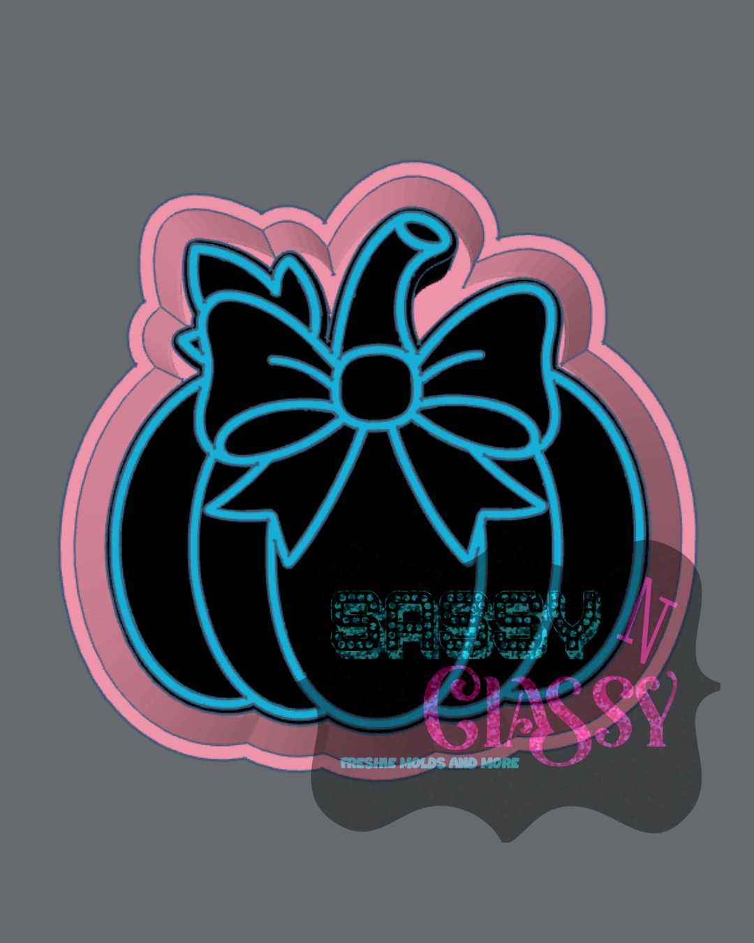 Pumpkin with Bow Freshie Mold