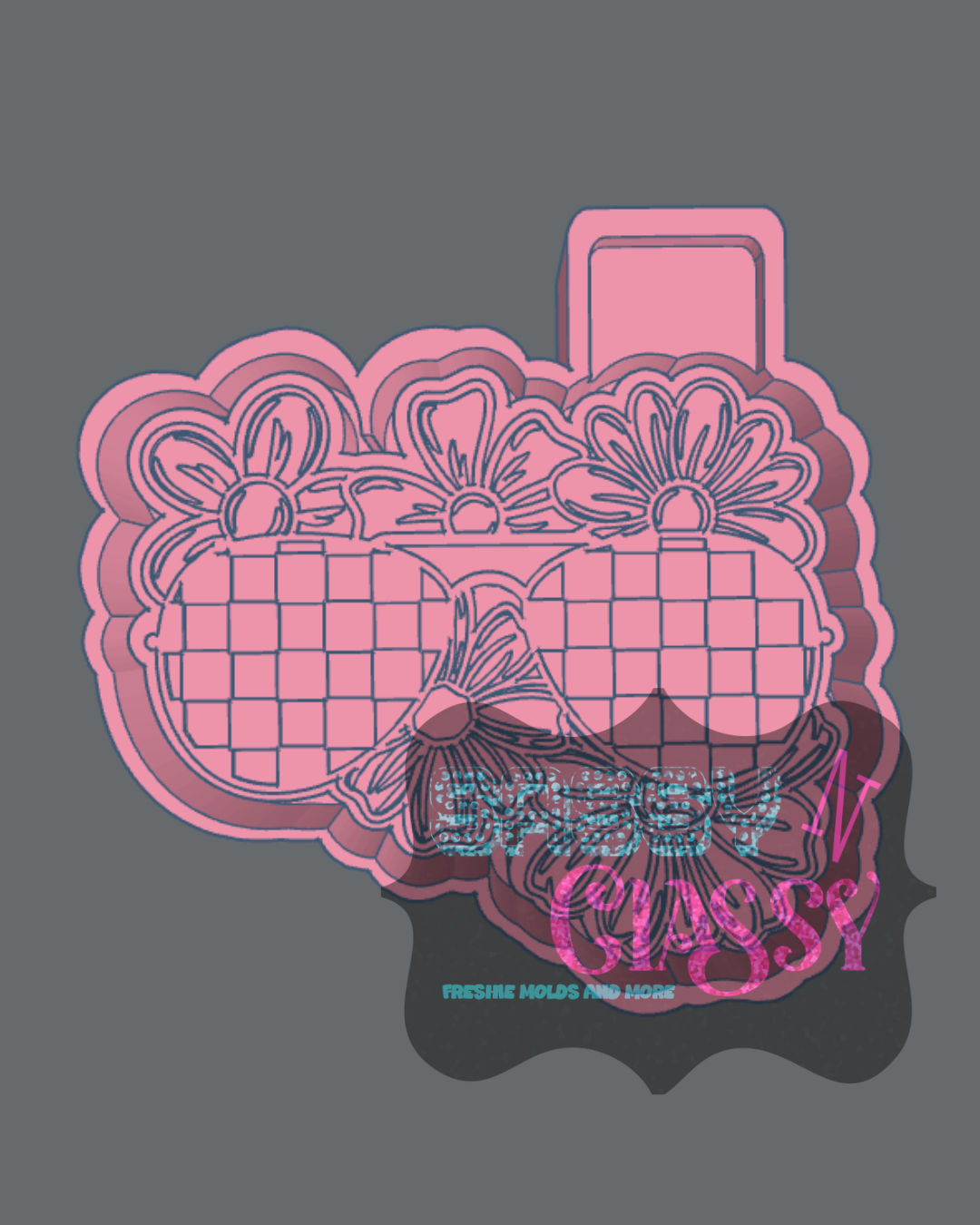 Checkered Shades Freshie Mold HOUSING