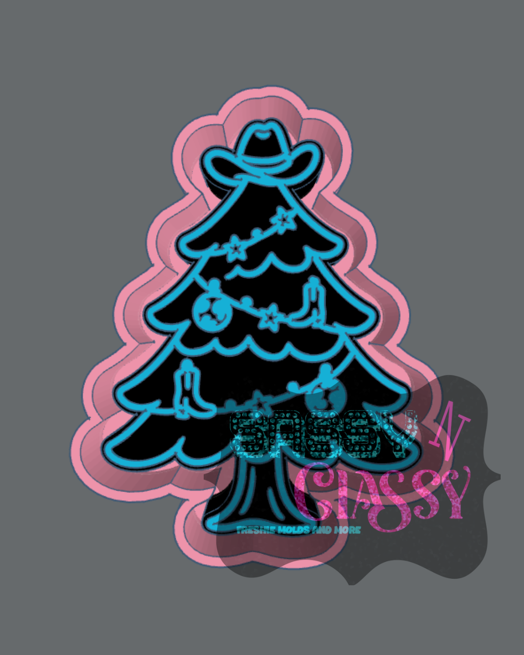 Western Christmas Tree Freshie Mold