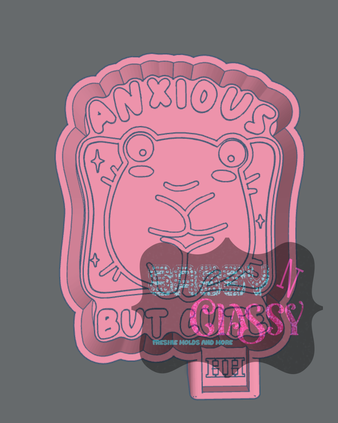 Anxious But Cute Frog Freshie Mold HOUSING