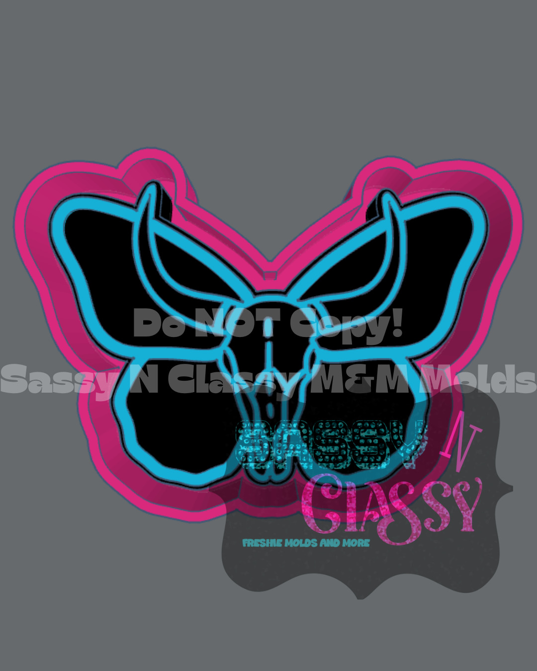 Bull Butterfly Freshie Mold