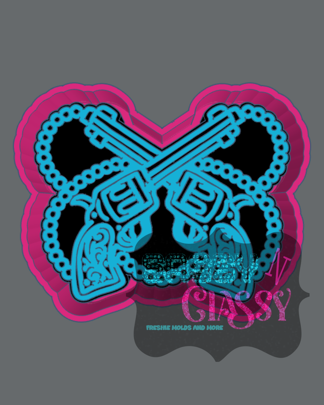 Pearls and Pistols Freshie Mold