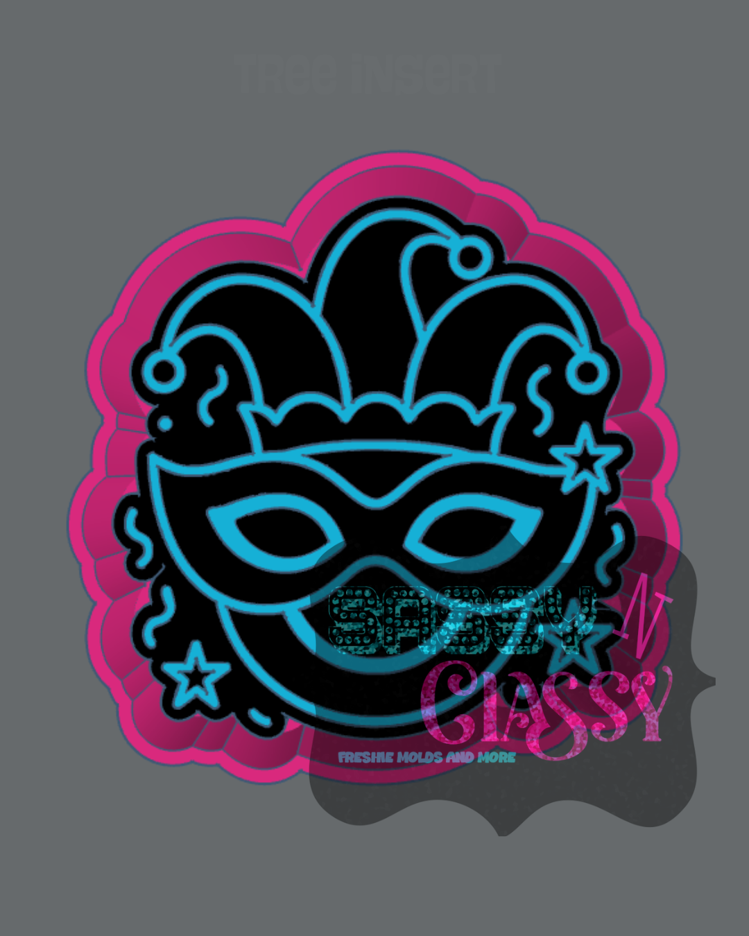 Mardi Gras Smiley Freshie Mold