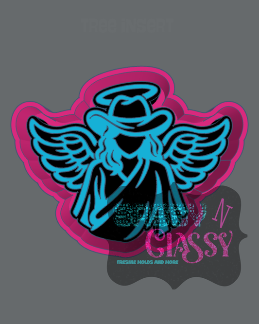 Cowgirl Angel with Tilted Halo Freshie Mold