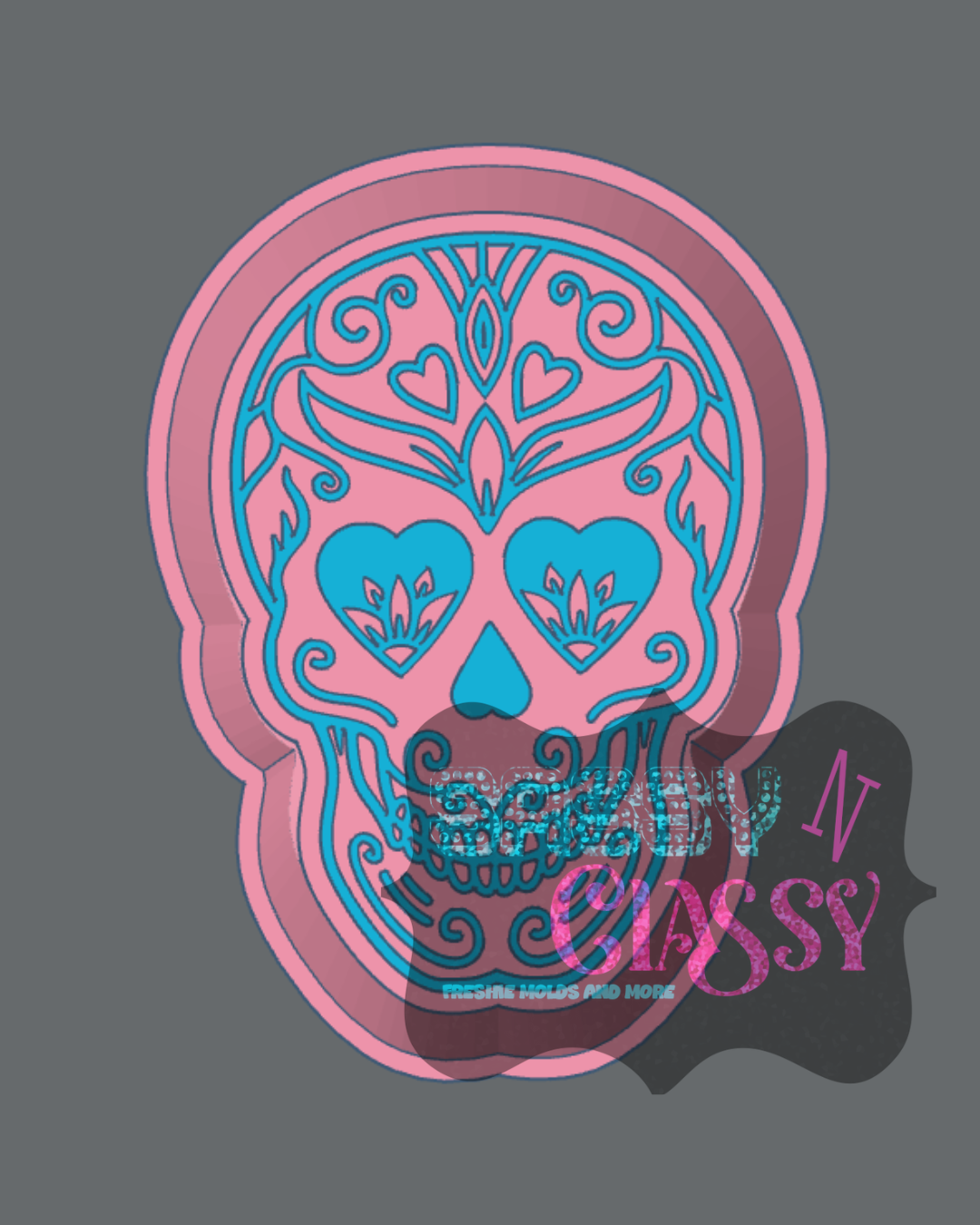 Sugar Skull 1 Freshie Mold